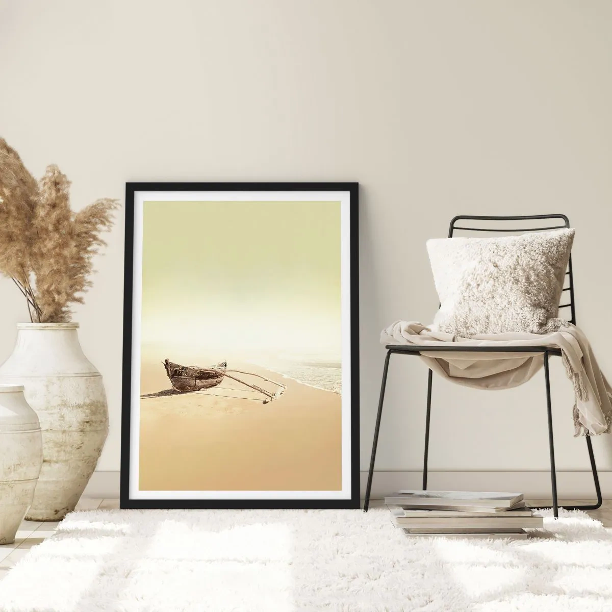 Poster in cornice nera - Ricordo dei mari del sud - 61x91 cm