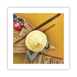 Poster - Vita sul Fiume Giallo - 40x40 cm