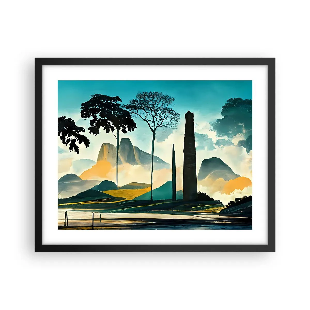 Poster in cornice nera - Sempre più in alto - 50x40 cm