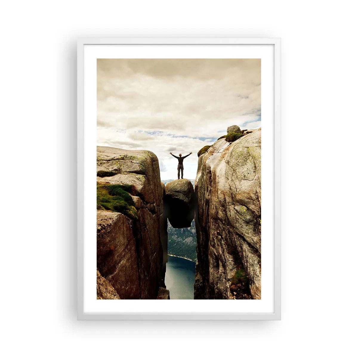 Poster in cornice bianca - Come ti senti? - 50x70 cm