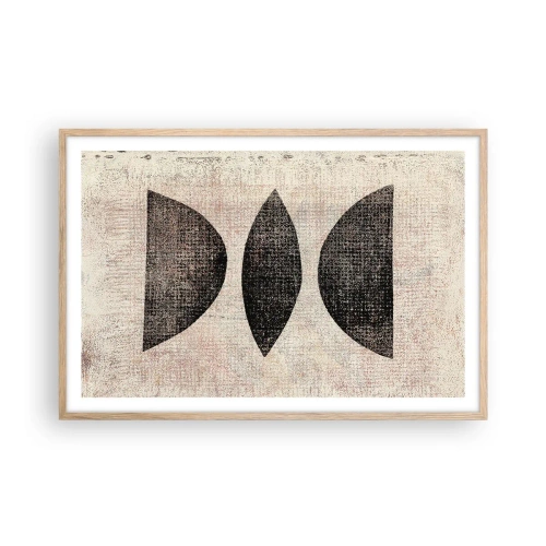 Poster in cornice rovere chiaro - Astrazione etnica - 91x61 cm