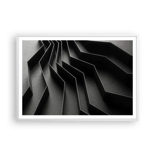 Poster in cornice bianca - Ordine tridimensionale - 100x70 cm