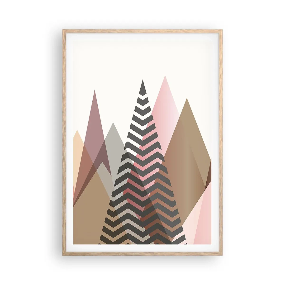 Poster in cornice rovere chiaro - Vista piramidale - 70x100 cm