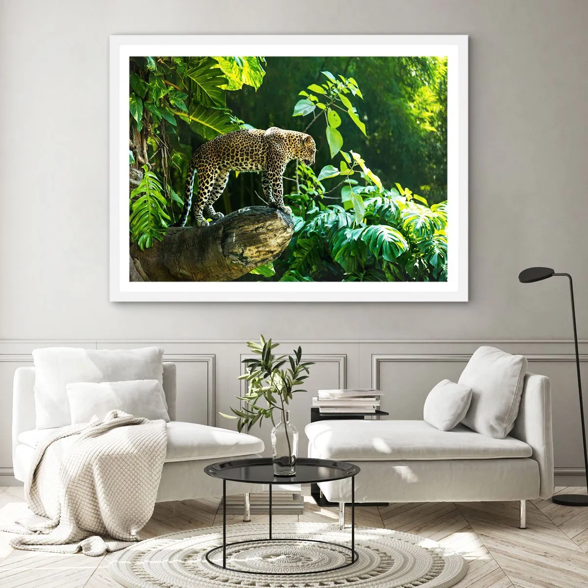 Poster in cornice bianca - A caccia? - 40x30 cm