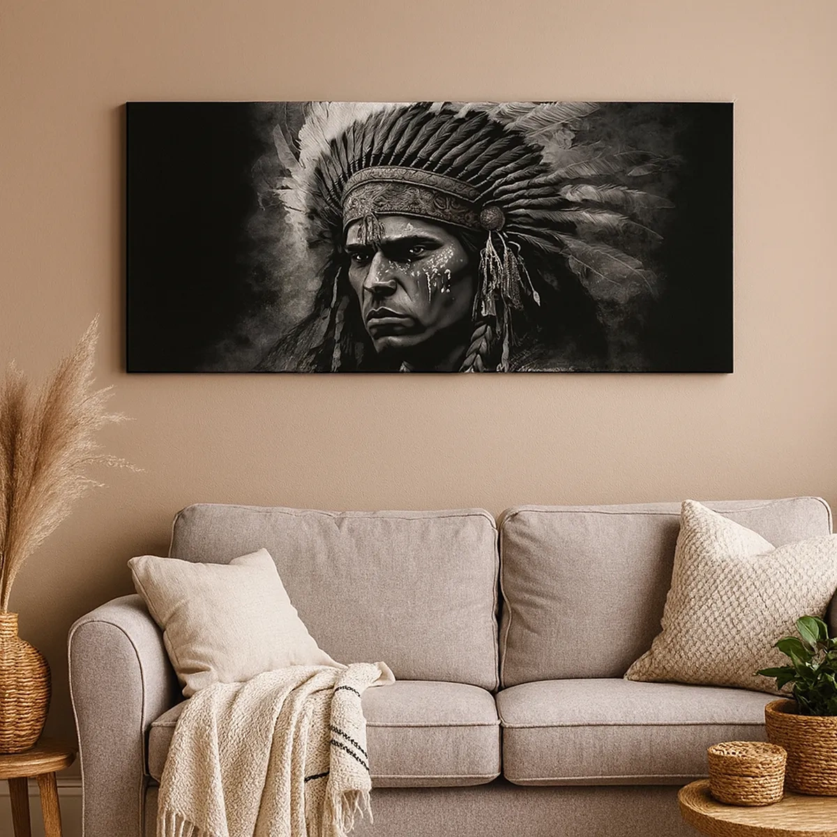 Quadro su tela - Stampe su Tela - Capo e guerriero - 30x30 cm