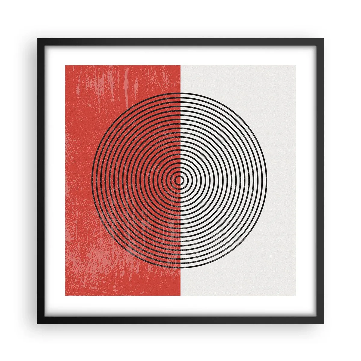 Poster in cornice nera - Dritto al centro - 50x50 cm