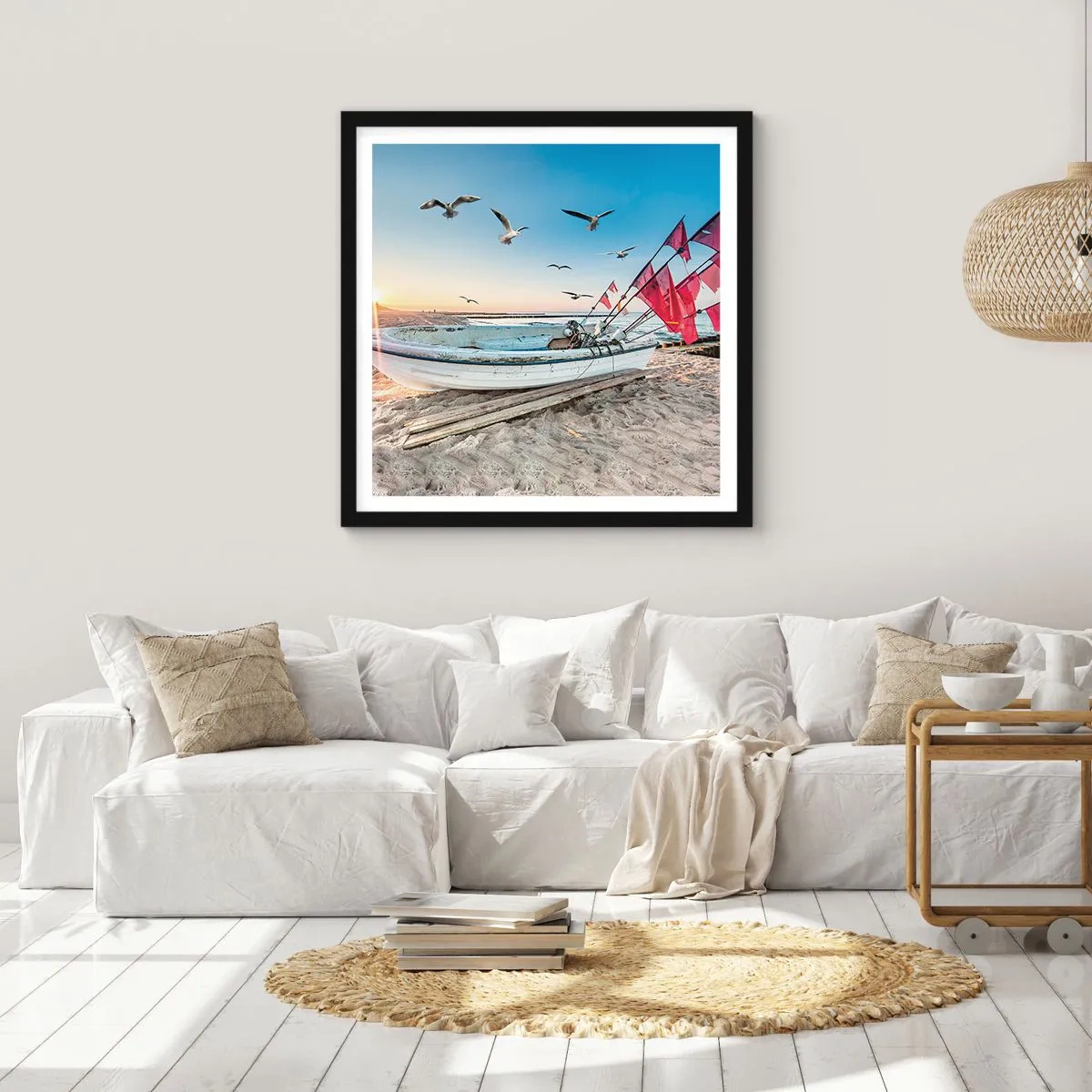 Poster in cornice nera - Meritato riposo - 50x50 cm