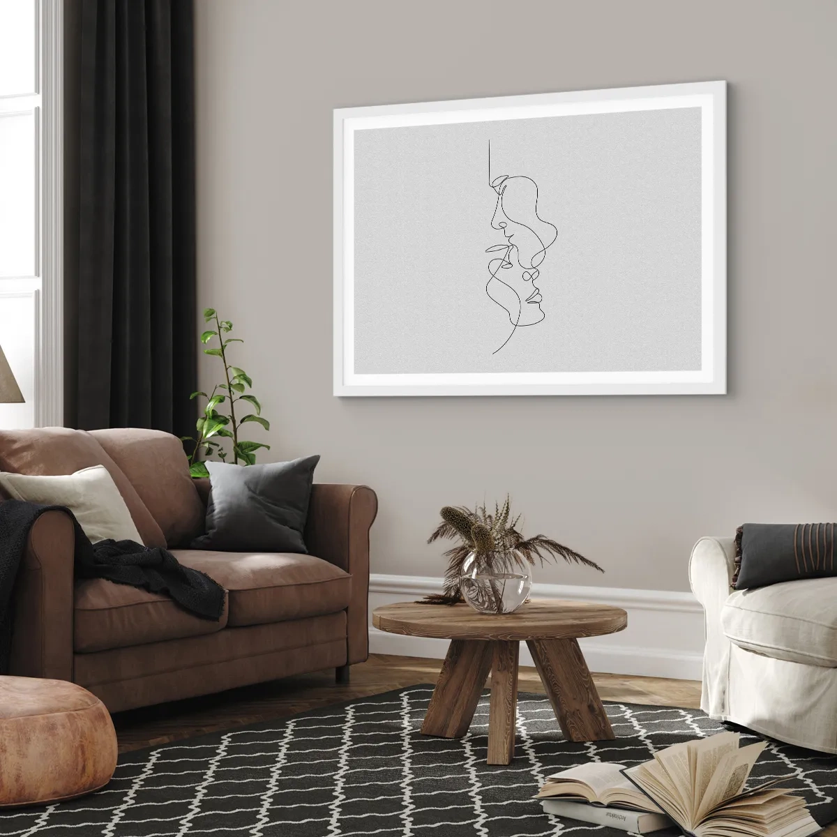 Poster in cornice bianca - Il calore dei desideri malinconici - 91x61 cm