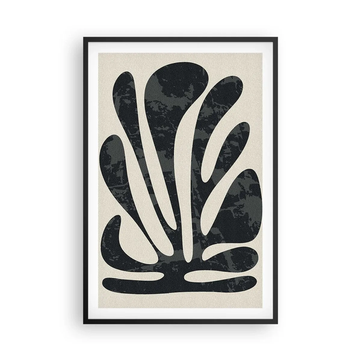 Poster in cornice nera - Astrazione polidattila - 61x91 cm