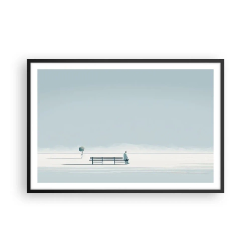 Poster in cornice nera - Si, aspetto. - 91x61 cm