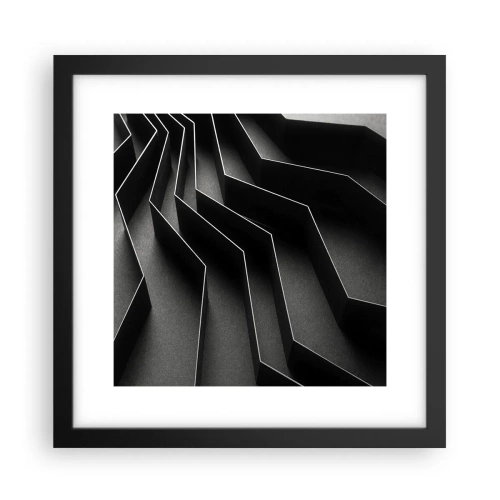 Poster in cornice nera - Ordine tridimensionale - 30x30 cm