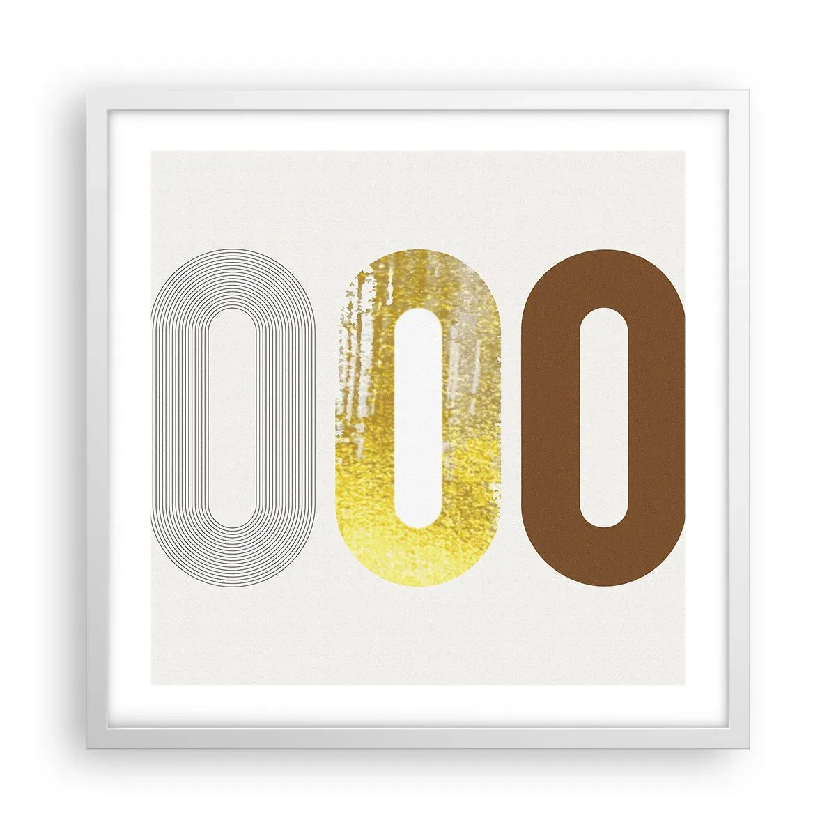 Poster in cornice bianca - Ohh! - 50x50 cm