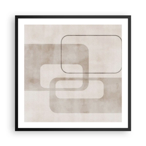 Poster in cornice nera - Giunti geometrici - 60x60 cm