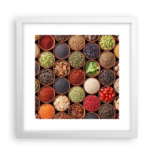 Poster in cornice bianca - Tutti i gusti del mondo - 30x30 cm