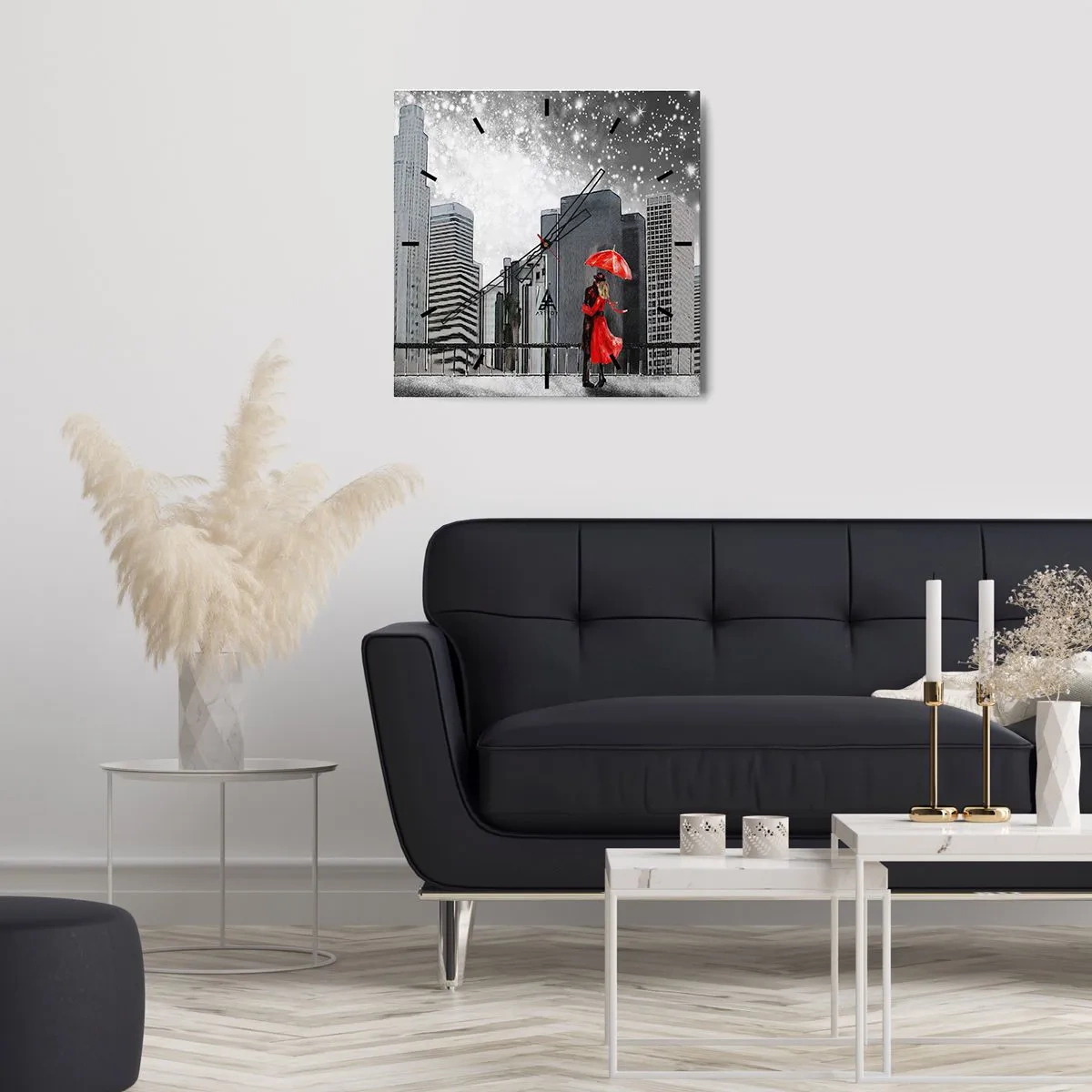 Orologio da parete - Orologio in Vetro - L'uomo non è di pietra - 30x30 cm