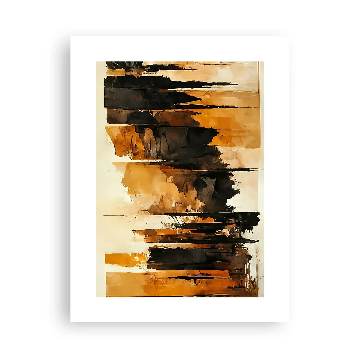 Poster - Armonia di nero e oro - 30x40 cm
