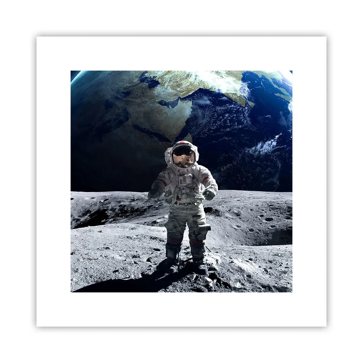 Poster - Saluti dalla luna - 30x30 cm