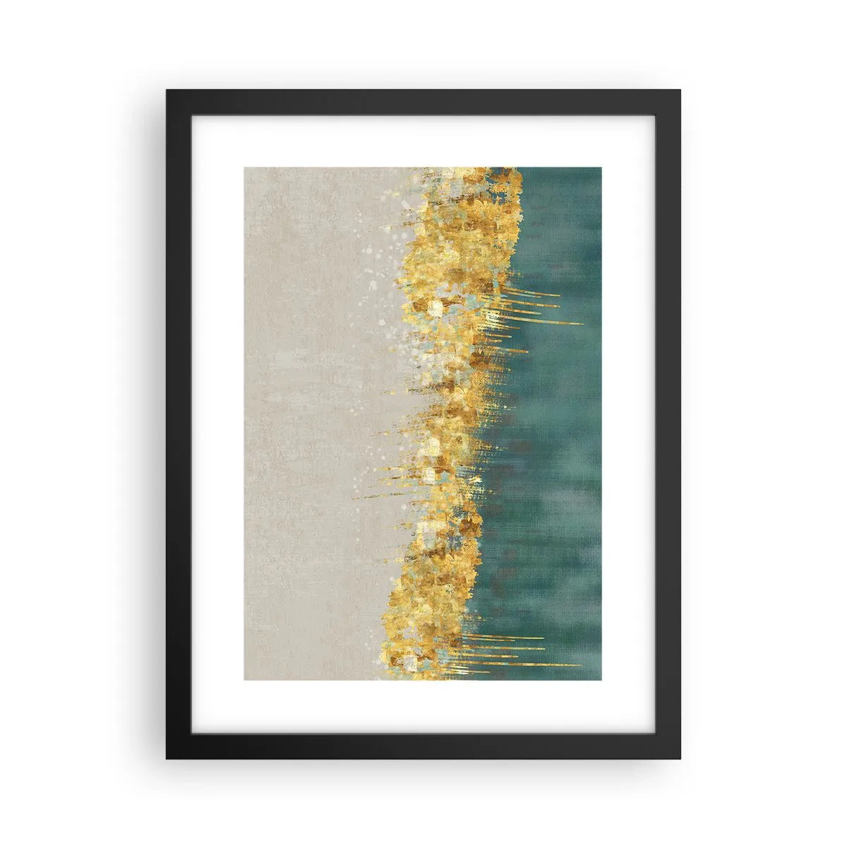 Poster in cornice nera - Confine dorato - 30x40 cm