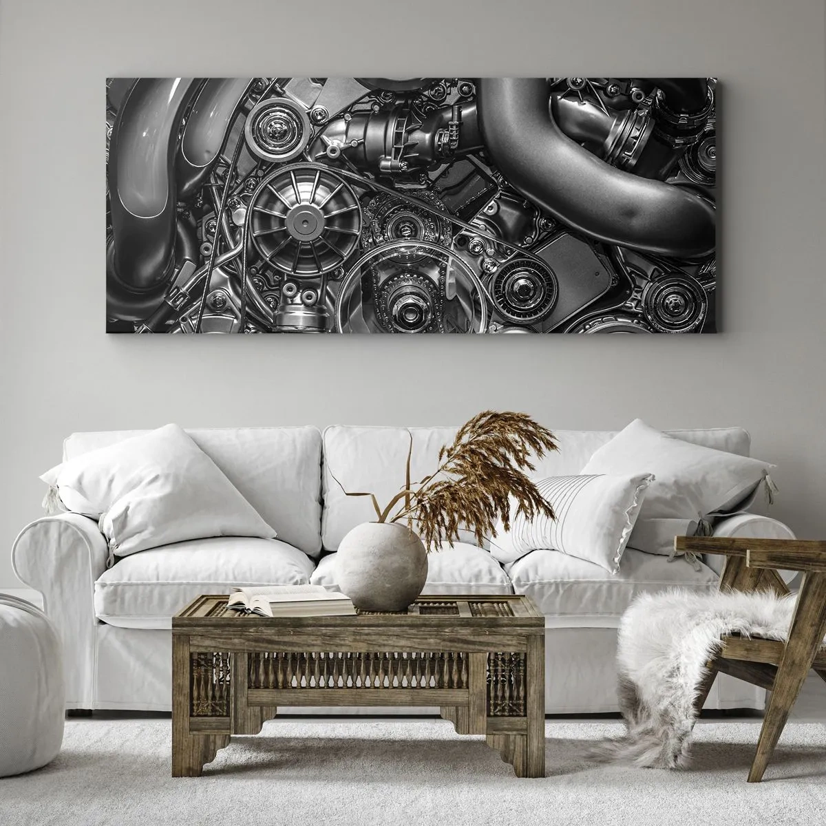 Quadro su tela - Stampe su Tela - La poesia della meccanica - 90x30 cm