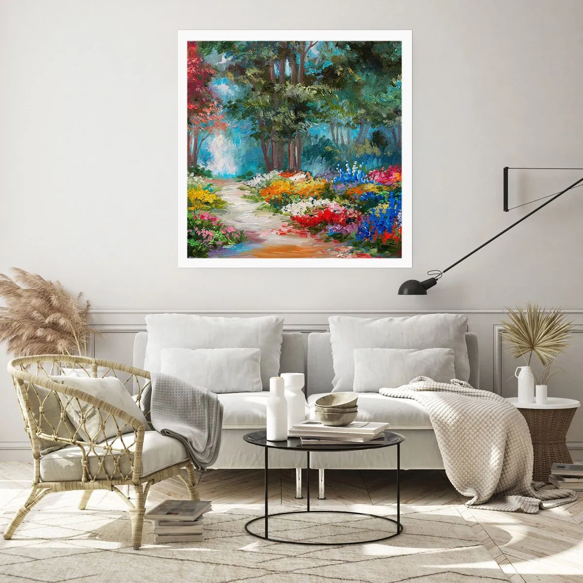 Poster - Il giardino del bosco d'aprile - 30x30 cm