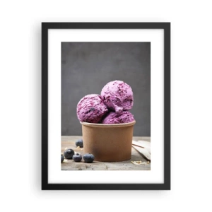 Poster in cornice nera - Dolce e freddo - 30x40 cm