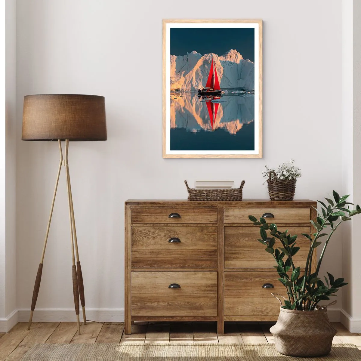 Poster in cornice rovere chiaro - Ai confini del mondo - 30x40 cm