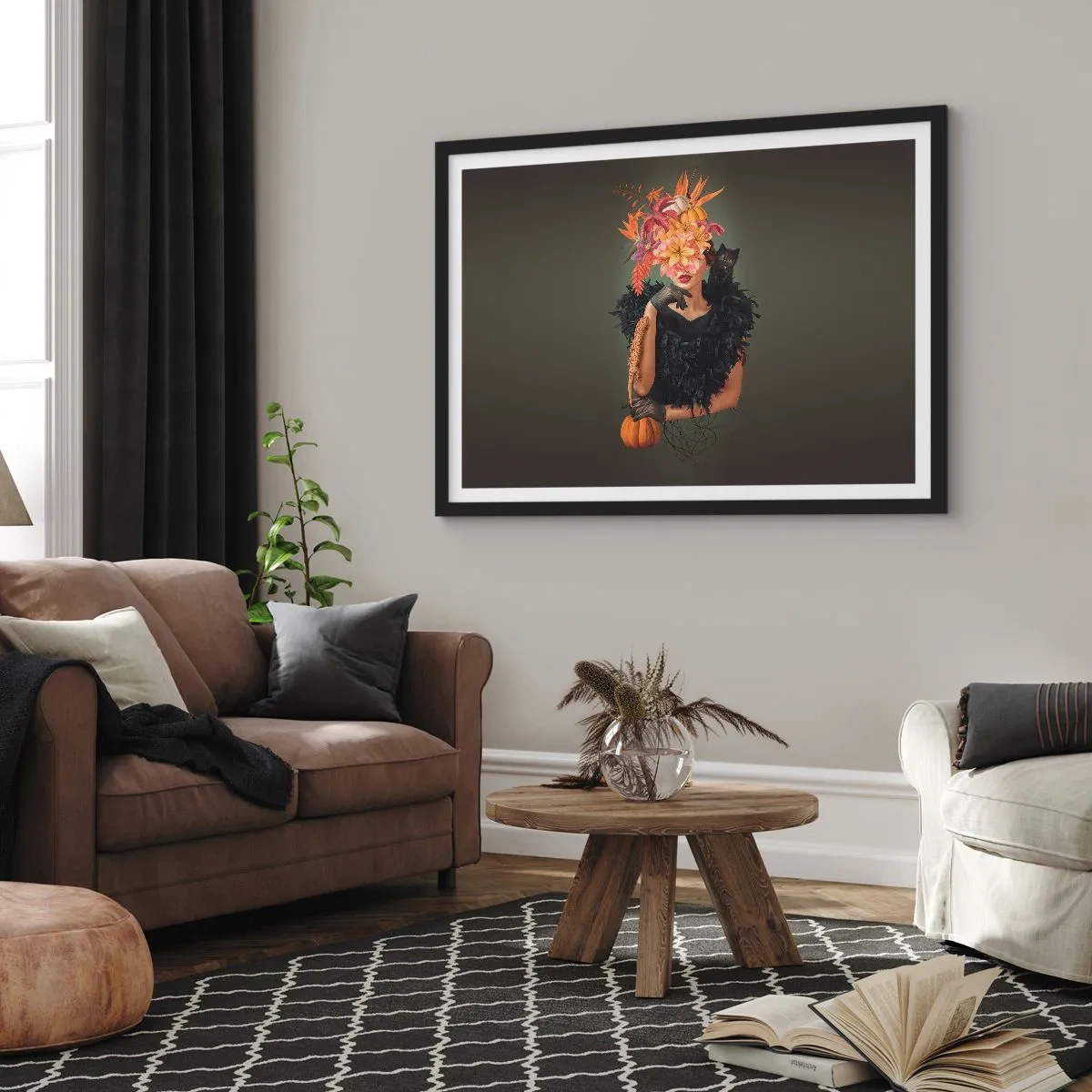 Poster in cornice nera - L'incantesimo della strega - 40x30 cm