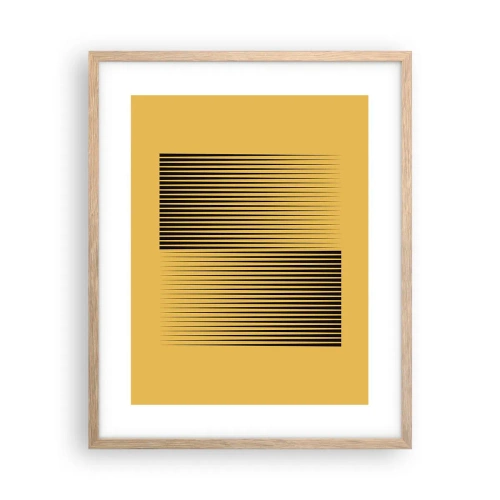 Poster in cornice rovere chiaro - La quadratura degli opposti - 40x50 cm
