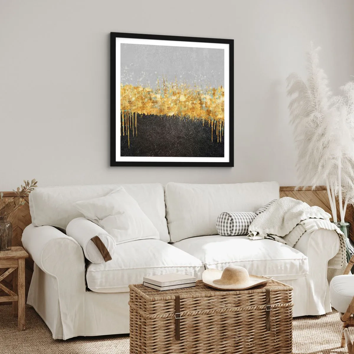 Poster in cornice nera - Nel profondo e verso l'alto - 30x30 cm