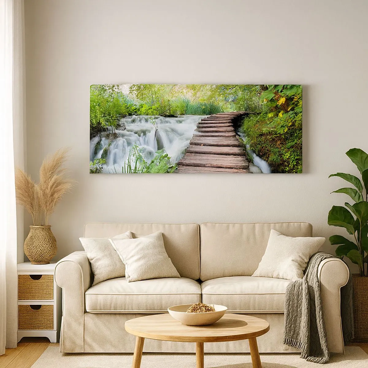 Quadro su tela - Stampe su Tela - Acqua per niente tranquilla - 100x40 cm