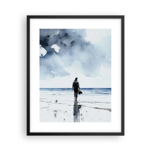 Poster in cornice nera - Dialogo con il mare - 40x50 cm