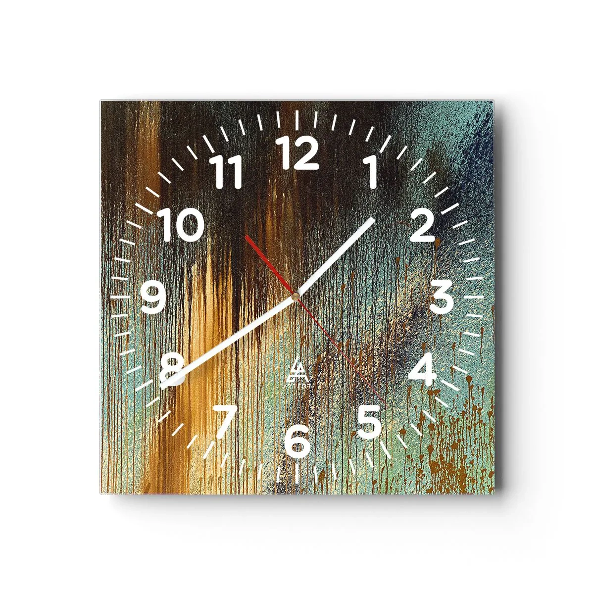 Orologio da parete - Orologio in Vetro - Composizione cromatica non casuale - 40x40 cm