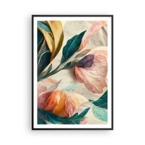Poster in cornice nera - I fiori delle isole del sud - 70x100 cm