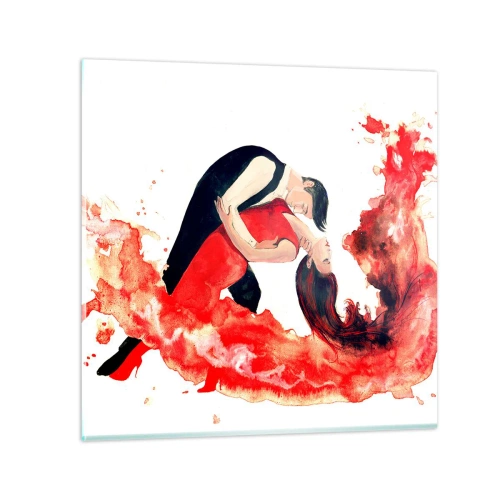 Quadro su vetro - Tango: un'onda di passione - 70x70 cm