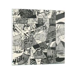 Quadro su vetro - Dinamica della contemporaneità - 50x50 cm