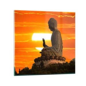 Quadro su vetro - Senza paura davanti al mondo - 30x30 cm