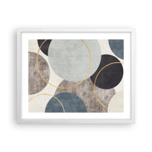 Poster in cornice bianca - Un cerchio dietro l'altro - 50x40 cm