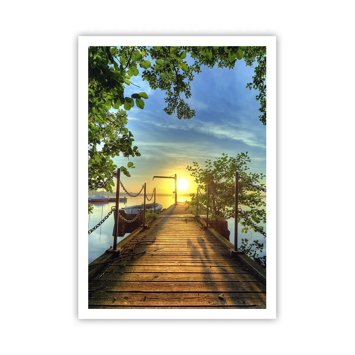 Poster - Tramonto sul lago - 70x100 cm