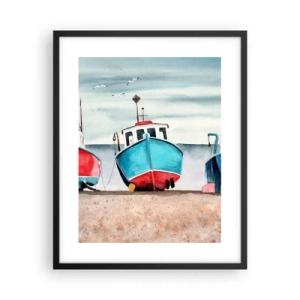 Poster in cornice nera - Pronte alla pesca - 40x50 cm