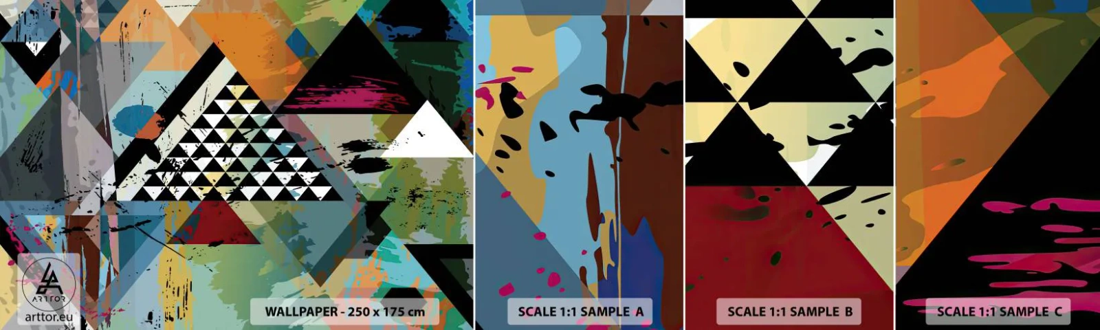 Campione di Fotomurale Adesivo Deluxe Sticker - Come è semplice - Astrazione, Pezzo, Grafica - 100x30 cm