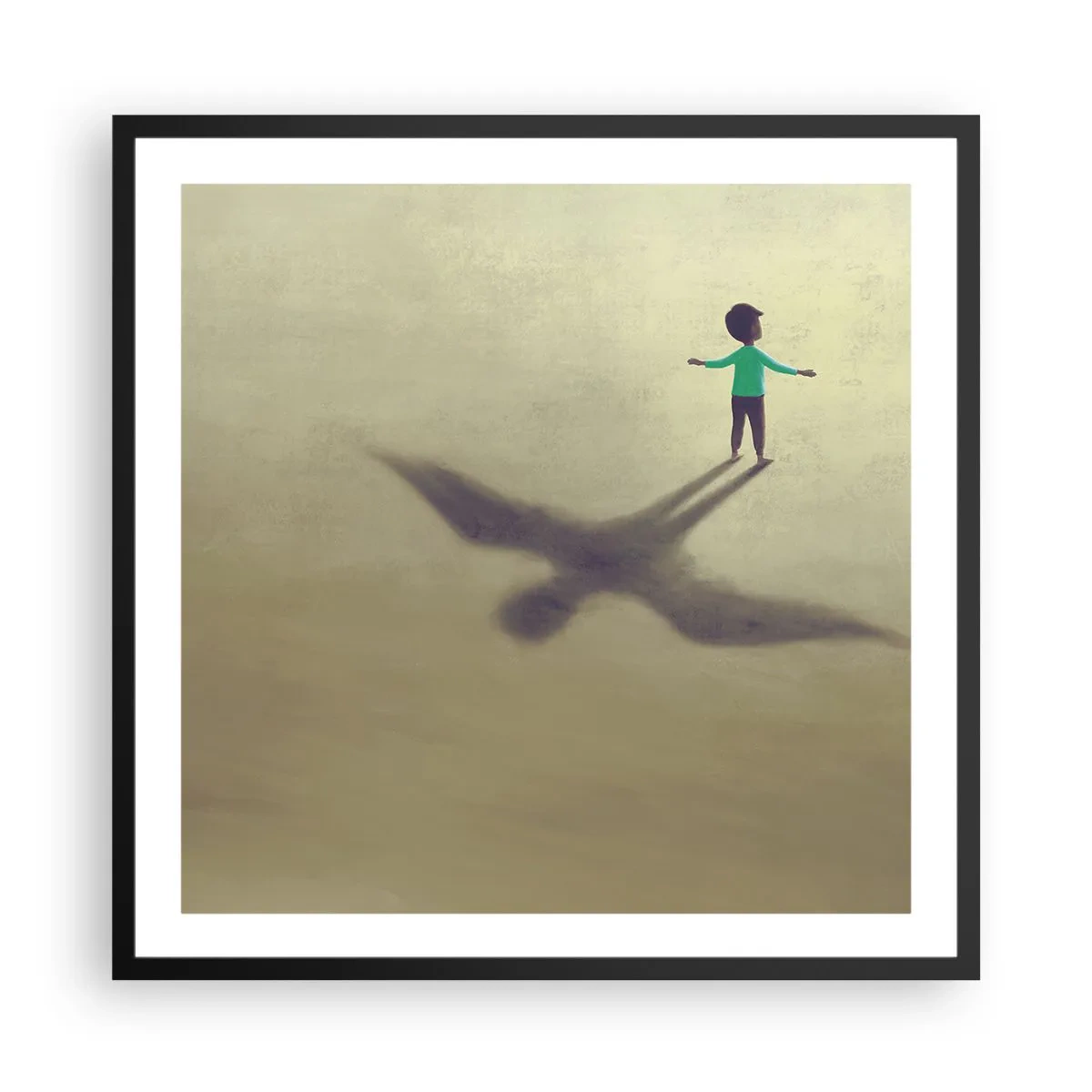 Poster in cornice nera - Eroe del futuro - 60x60 cm