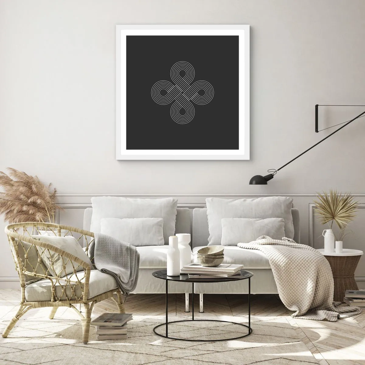 Poster in cornice bianca - Nello spirito celtico - 60x60 cm