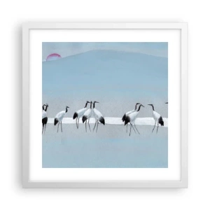 Poster in cornice bianca - Dopo un giorno rovente - 40x40 cm