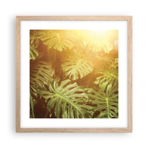 Poster in cornice rovere chiaro - Entrando nel verde... - 40x40 cm