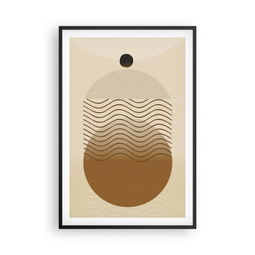 Poster in cornice nera - Sull'origine delle figure geometriche - 61x91 cm