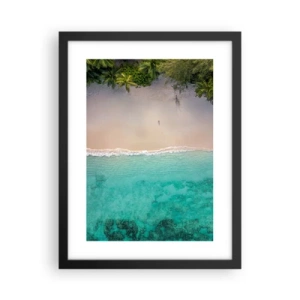 Poster in cornice nera - Spiaggia del paradiso - 30x40 cm