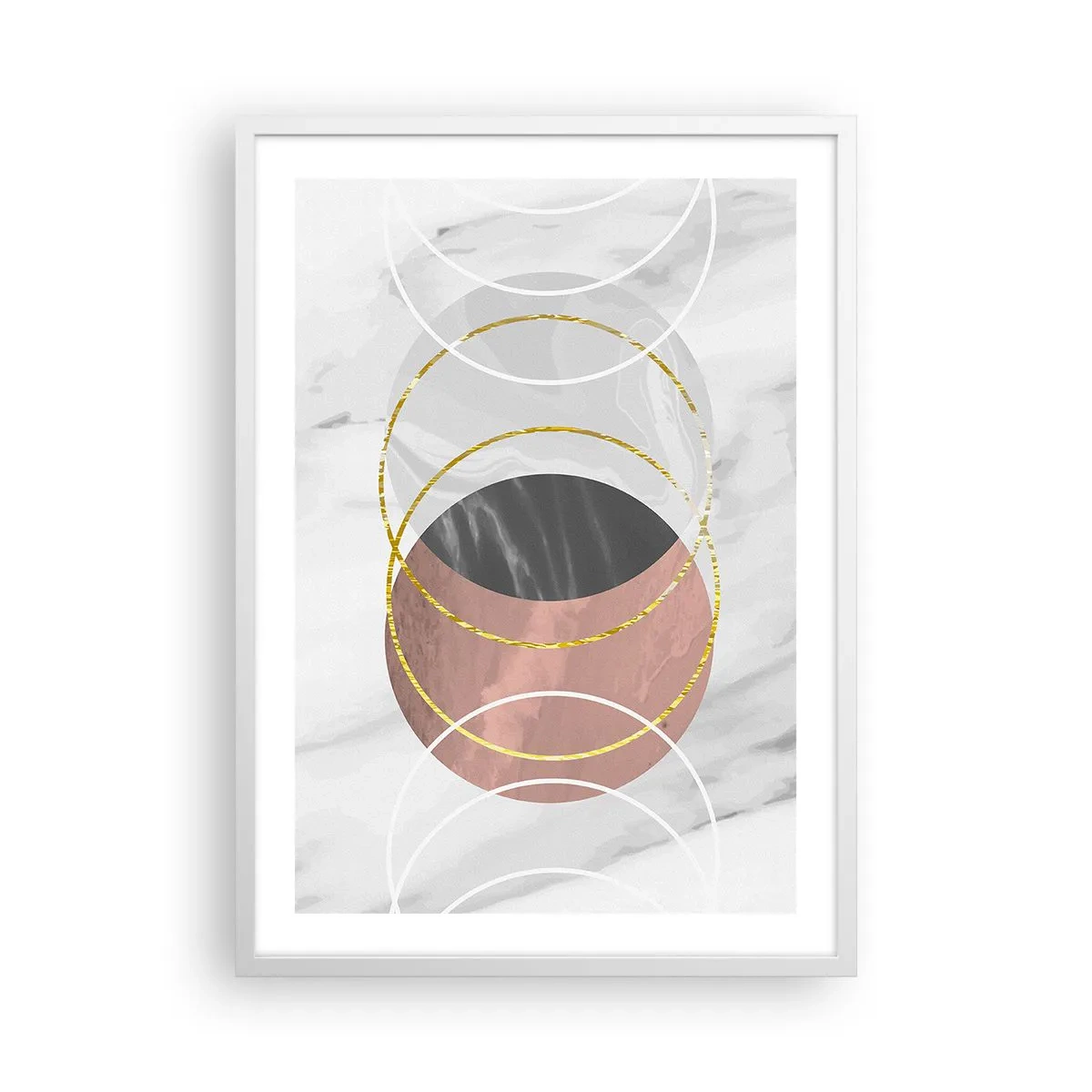 Poster in cornice bianca - La musica delle sfere - 50x70 cm