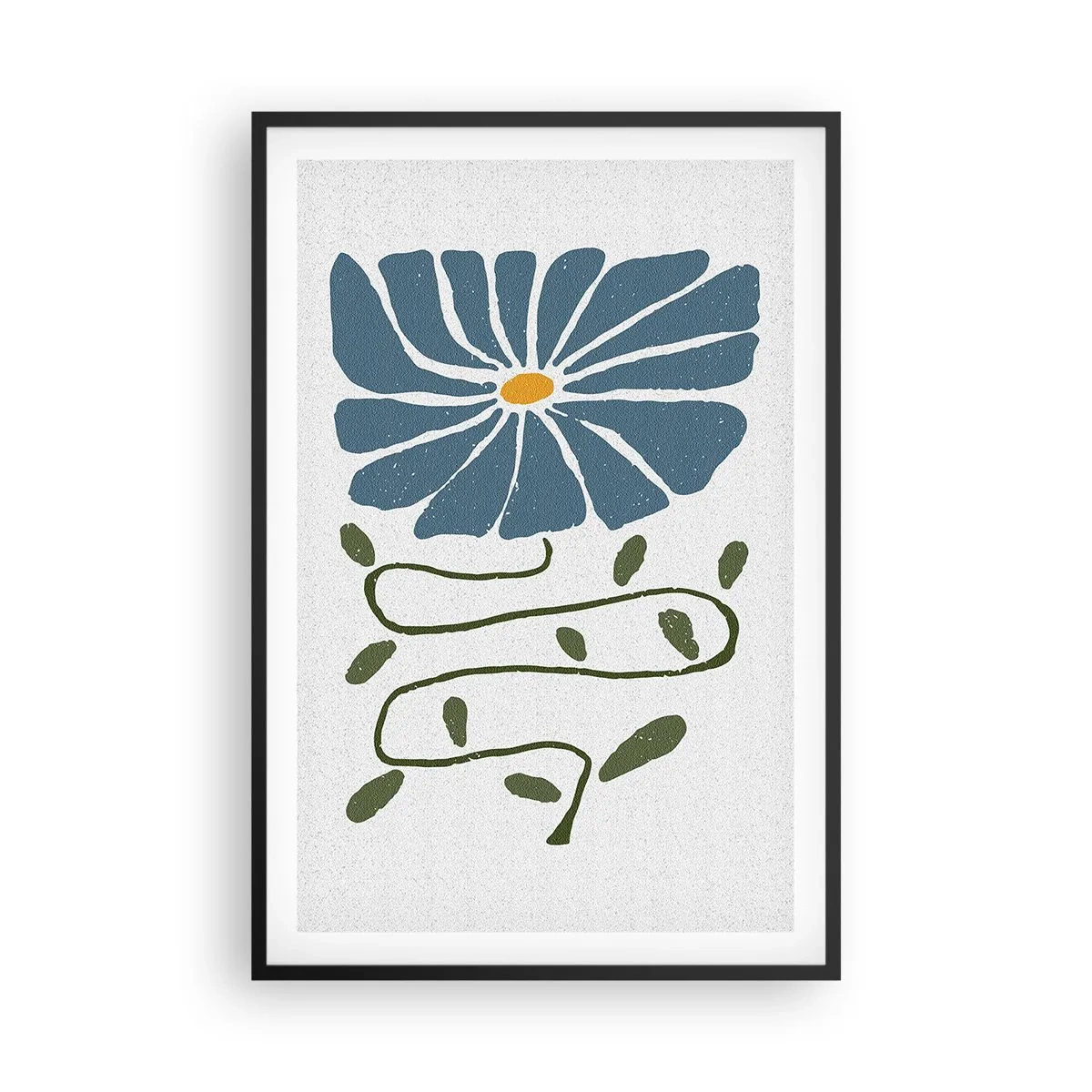 Poster in cornice nera - Il ramo del fiore - 61x91 cm
