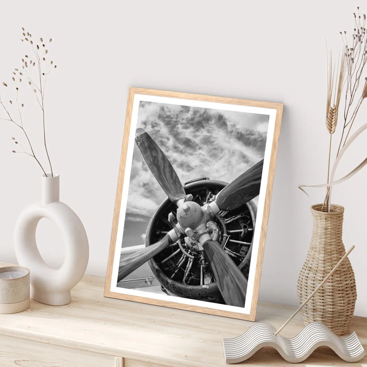 Poster in cornice rovere chiaro - Il dominatore dell'aria - 40x50 cm