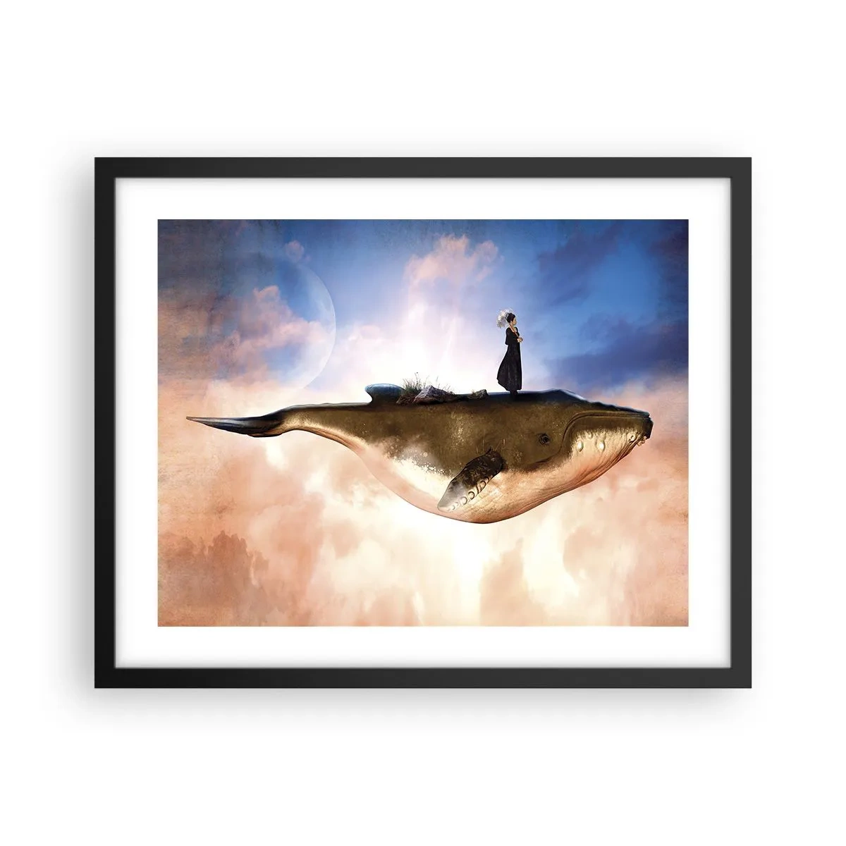 Poster in cornice nera - Viaggio surreale - 50x40 cm